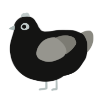 Admiral Ammonia, a black and ash chicken