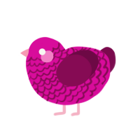 (unnamed), a fuchsia and wine chicken with a lace pattern