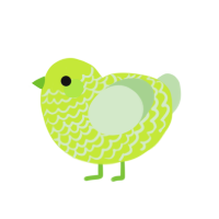 (unnamed), a lime and gluppy chicken with a lace pattern