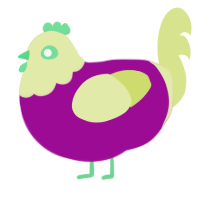 (unnamed), a plum and lemon chicken with a head pattern