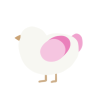 (unnamed), a white and pink chicken