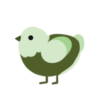 (unnamed), a olive and gluppy chicken with a head pattern