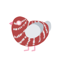 (unnamed), a red and mist chicken with a bar pattern