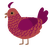 Melograno, a red and wine chicken with a lace pattern