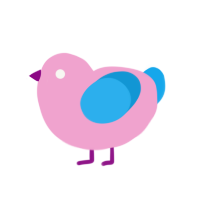 (unnamed), a pink and sky chicken