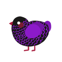 (unnamed), a sable and violet chicken with a lace pattern