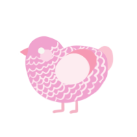 (unnamed), a pink and rose chicken with a lace pattern