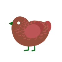 (unnamed), a russet and red chicken with a half-lace pattern