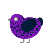 (unnamed), a violet and tumblr chicken with a speckle pattern