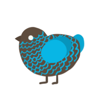 (unnamed), a bark and cerulean chicken with a lace pattern