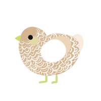 melon latte, a beige and cream chicken with a double-lace pattern