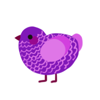 (unnamed), a violet and orchid chicken with a lace pattern