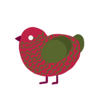 (unnamed), a crimson and olive chicken with a lace pattern