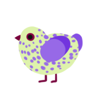 (unnamed), a apple and blurple chicken with a speckle pattern