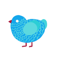 (unnamed), a sky and aqua chicken with a lace pattern