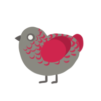 (unnamed), a ash and crimson chicken with a half-lace pattern