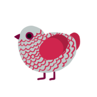 (unnamed), a silver and crimson chicken with a lace pattern