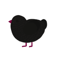 (unnamed), a sable and black chicken with a lace pattern