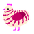 Rasberry, a cream and wine chicken with a bar pattern