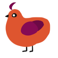 a singular pogchamp, a vermilion and wine chicken