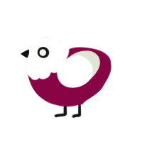 Cabernet Sauvignon, a maroon and white chicken with a head pattern