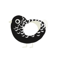 (unnamed), a sable and white chicken with a half-lace pattern