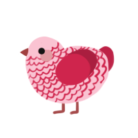 roseanna, a rose and crimson chicken with a lace pattern