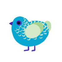 (unnamed), a cerulean and gluppy chicken with a half-lace pattern