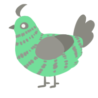 Theodin, a spring and ash chicken with a bar pattern