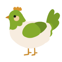 (unnamed), a cream and chartreuse chicken with a head pattern