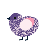 (unnamed), a overcast and rose chicken with a double-lace pattern