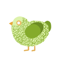 (unnamed), a apple and chartreuse chicken with a lace pattern