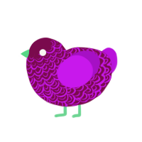 (unnamed), a wine and amethyst chicken with a double-lace pattern