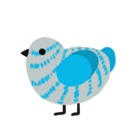 (unnamed), a silver and cerulean chicken with a bar pattern