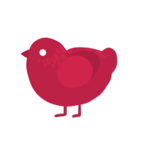 pom seed, a crimson chicken with a neck-speckle pattern