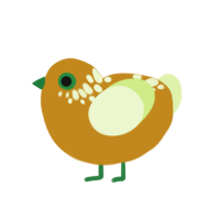 (unnamed), a ochre and apple chicken with a neck-speckle pattern