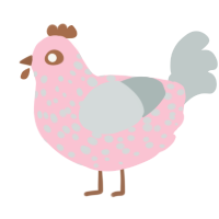 (unnamed), a rose and silver chicken with a speckle pattern