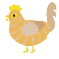 (unnamed), a honey and beige chicken with a bar pattern