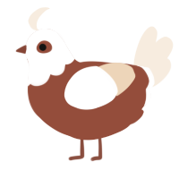 Chaverne lovechild, a russet and cream chicken with a head pattern