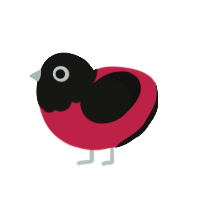 Hua Cheng, a crimson and black chicken with a head pattern