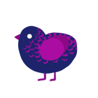 Crisp Vapor, a navy and plum chicken with a half-lace pattern