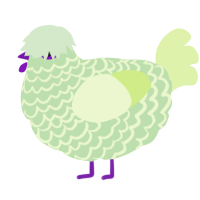 (unnamed), a gluppy and apple chicken with a lace pattern