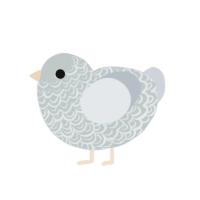 Air, a silver and mist chicken with a double-lace pattern