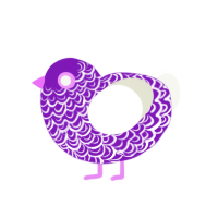 (unnamed), a violet and white chicken with a double-lace pattern