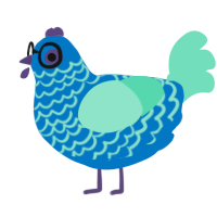 Methamphetamine, a sapphire and mint chicken with a lace pattern