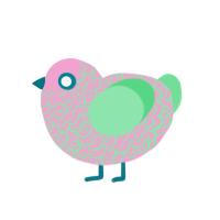 (unnamed), a pink and spring chicken with a double-lace pattern