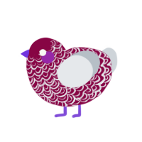 (unnamed), a maroon and mist chicken with a double-lace pattern