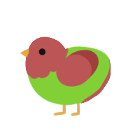 Greensward, a grass and red chicken with a head pattern