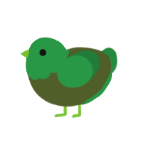 almost grass, a olive and viridian chicken with a head pattern