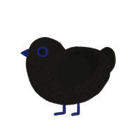 The All Knowing, a sable and black chicken with a double-lace pattern